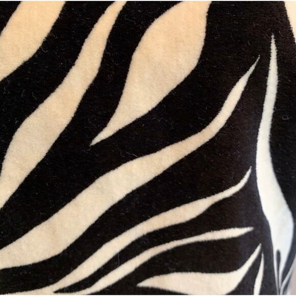 Milly New York Sz 4 Dress Y2K Zebra Animal Print Velvet Sleeveless Sheath Black - Picture 12 of 16